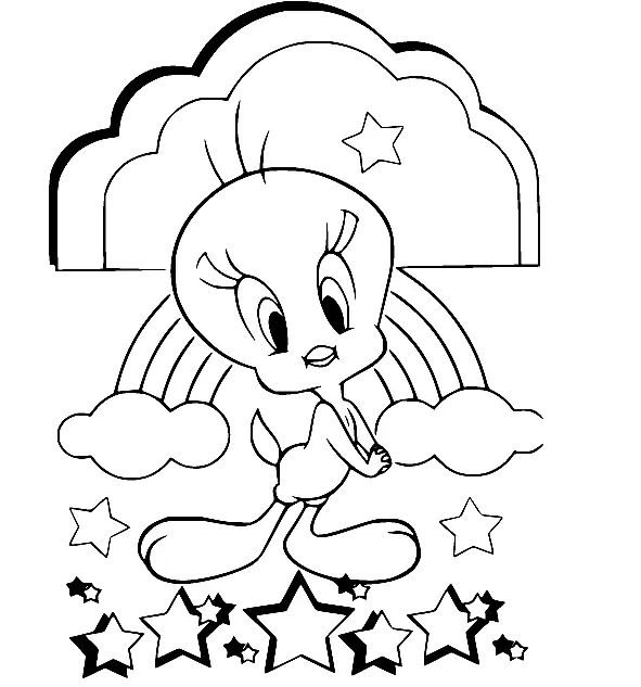 Çocuklar İçin Tweety Boyama Sayfaları 