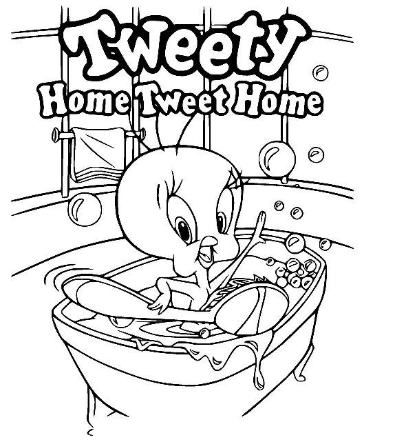 Çocuklar İçin Tweety Boyama Sayfaları 