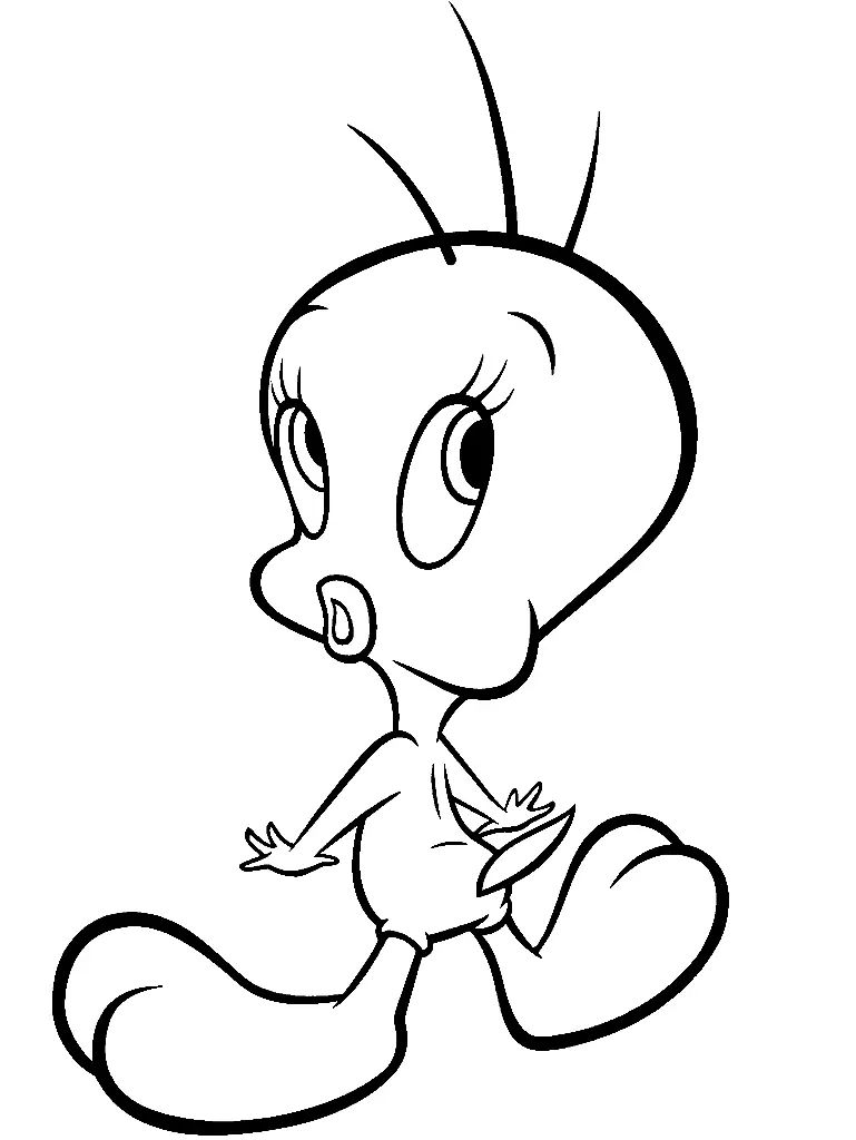 Çocuklar İçin Tweety Boyama Sayfaları 