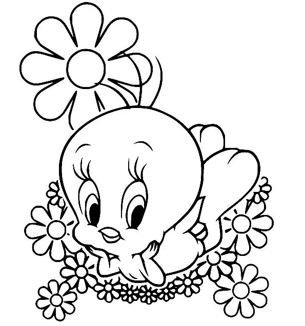 Çocuklar İçin Tweety Boyama Sayfaları 