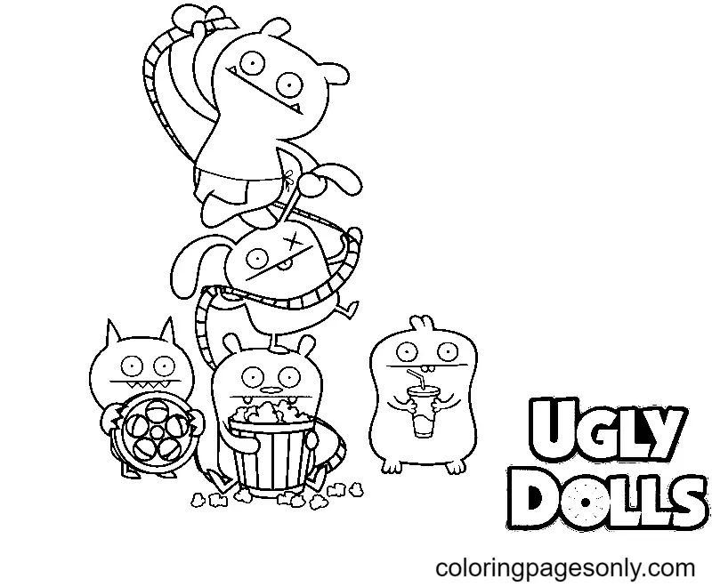 Çocuklar İçin Uglydolls Boyama Sayfaları 