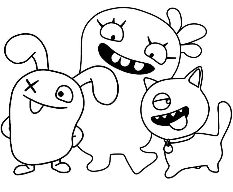 Çocuklar İçin Uglydolls Boyama Sayfaları 