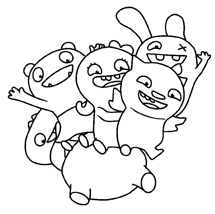 Çocuklar İçin Uglydolls Boyama Sayfaları 