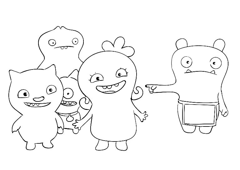 Çocuklar İçin Uglydolls Boyama Sayfaları 