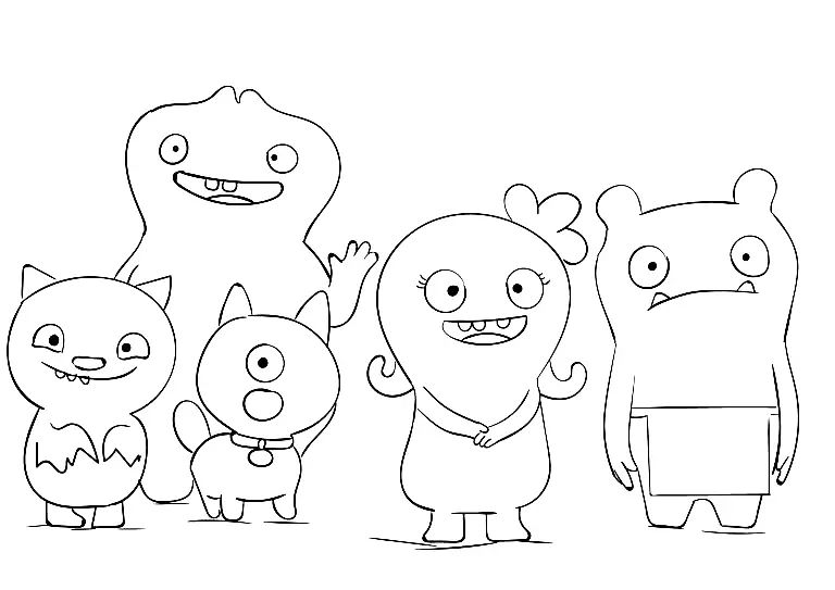 Çocuklar İçin Uglydolls Boyama Sayfaları 