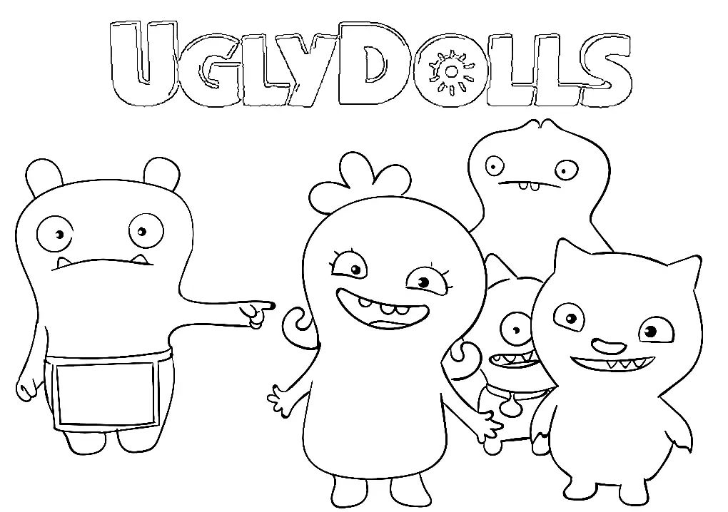Çocuklar İçin Uglydolls Boyama Sayfaları 