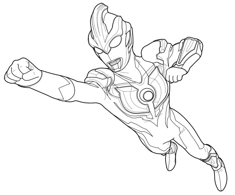 Çocuklar İçin Ultraman Boyama Sayfaları 