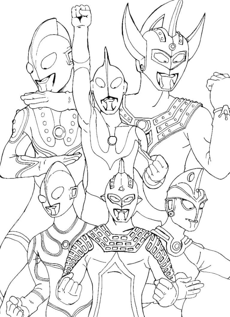 Çocuklar İçin Ultraman Boyama Sayfaları 