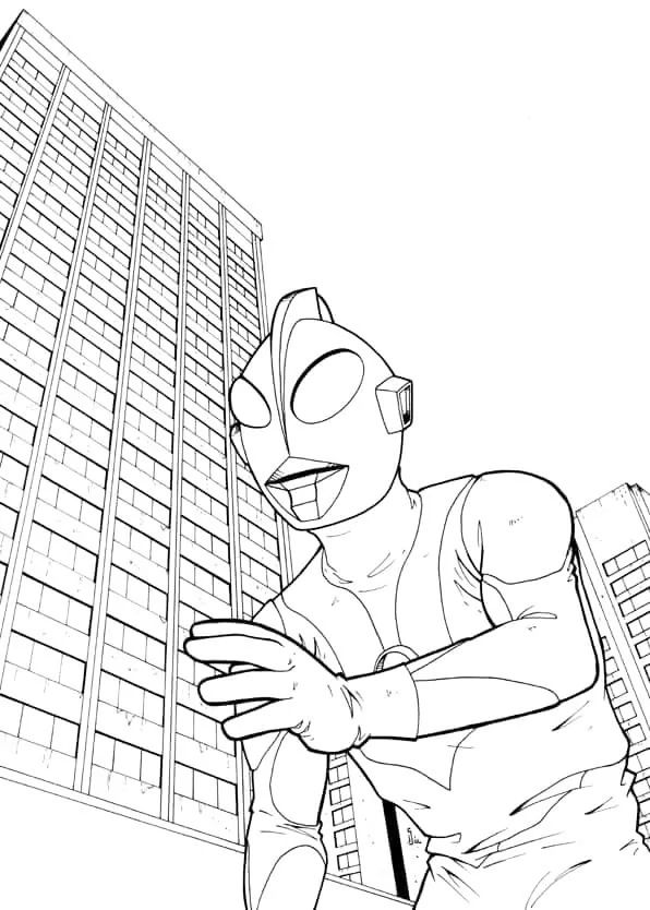 Çocuklar İçin Ultraman Boyama Sayfaları 