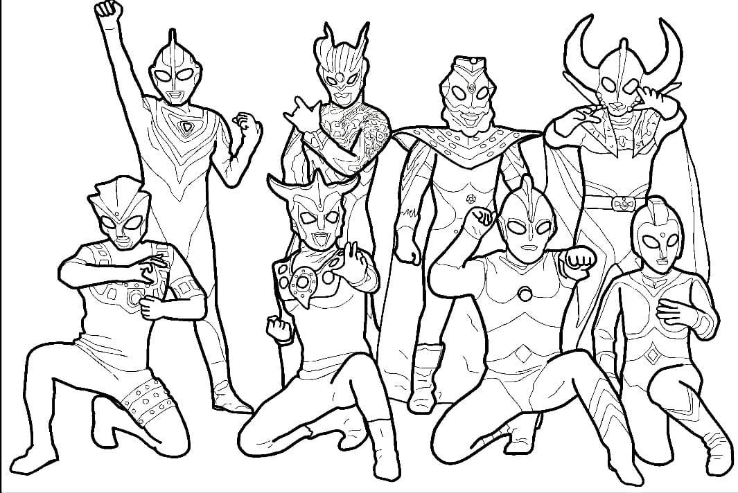 Çocuklar İçin Ultraman Boyama Sayfaları 