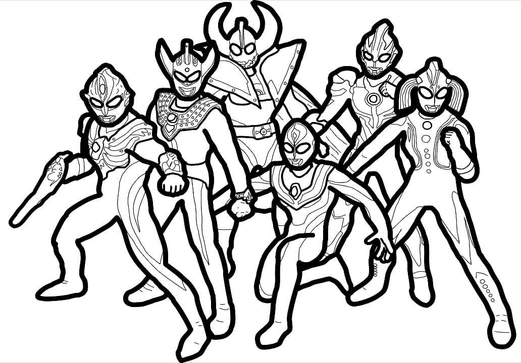 Çocuklar İçin Ultraman Boyama Sayfaları 