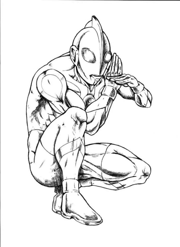 Çocuklar İçin Ultraman Boyama Sayfaları 