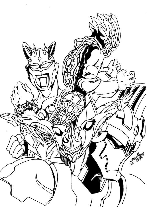 Çocuklar İçin Ultraman Boyama Sayfaları 