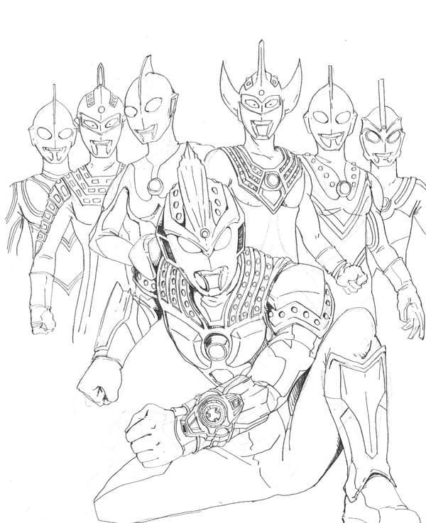 Çocuklar İçin Ultraman Boyama Sayfaları 