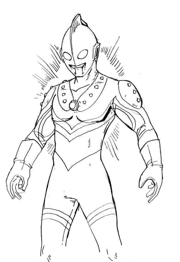 Çocuklar İçin Ultraman Boyama Sayfaları 