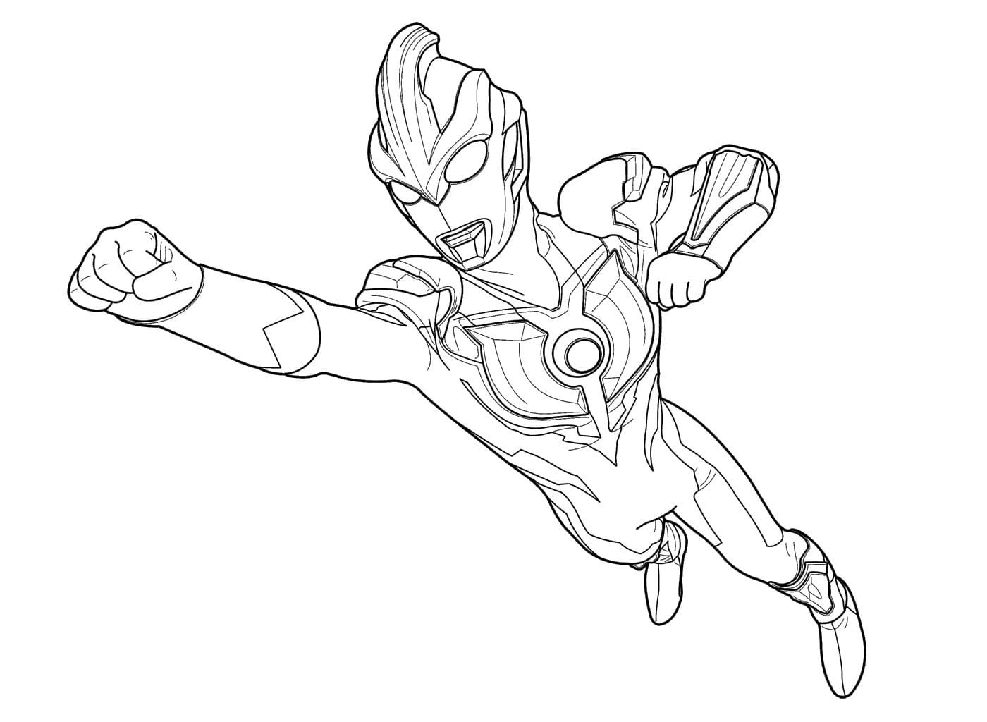 Çocuklar İçin Ultraman Boyama Sayfaları 