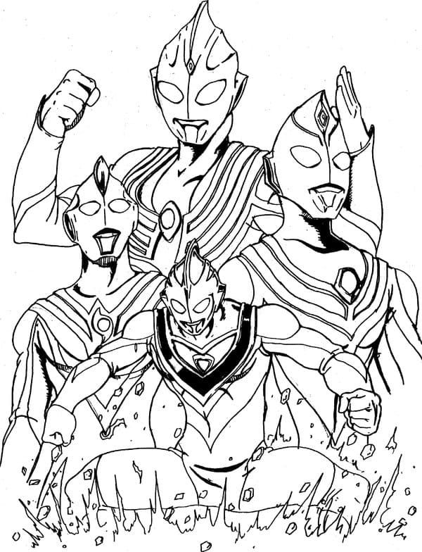 Çocuklar İçin Ultraman Boyama Sayfaları 
