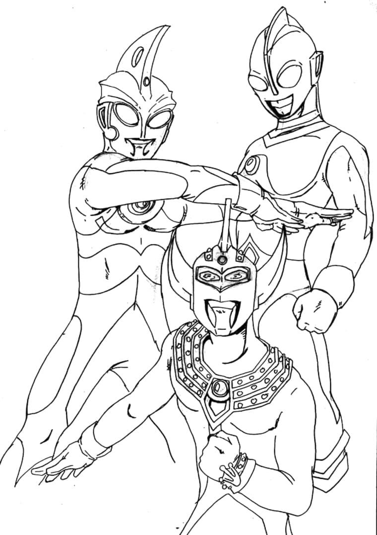 Çocuklar İçin Ultraman Boyama Sayfaları 