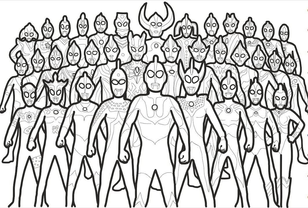 Çocuklar İçin Ultraman Boyama Sayfaları 