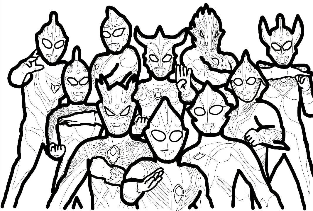 Çocuklar İçin Ultraman Boyama Sayfaları 