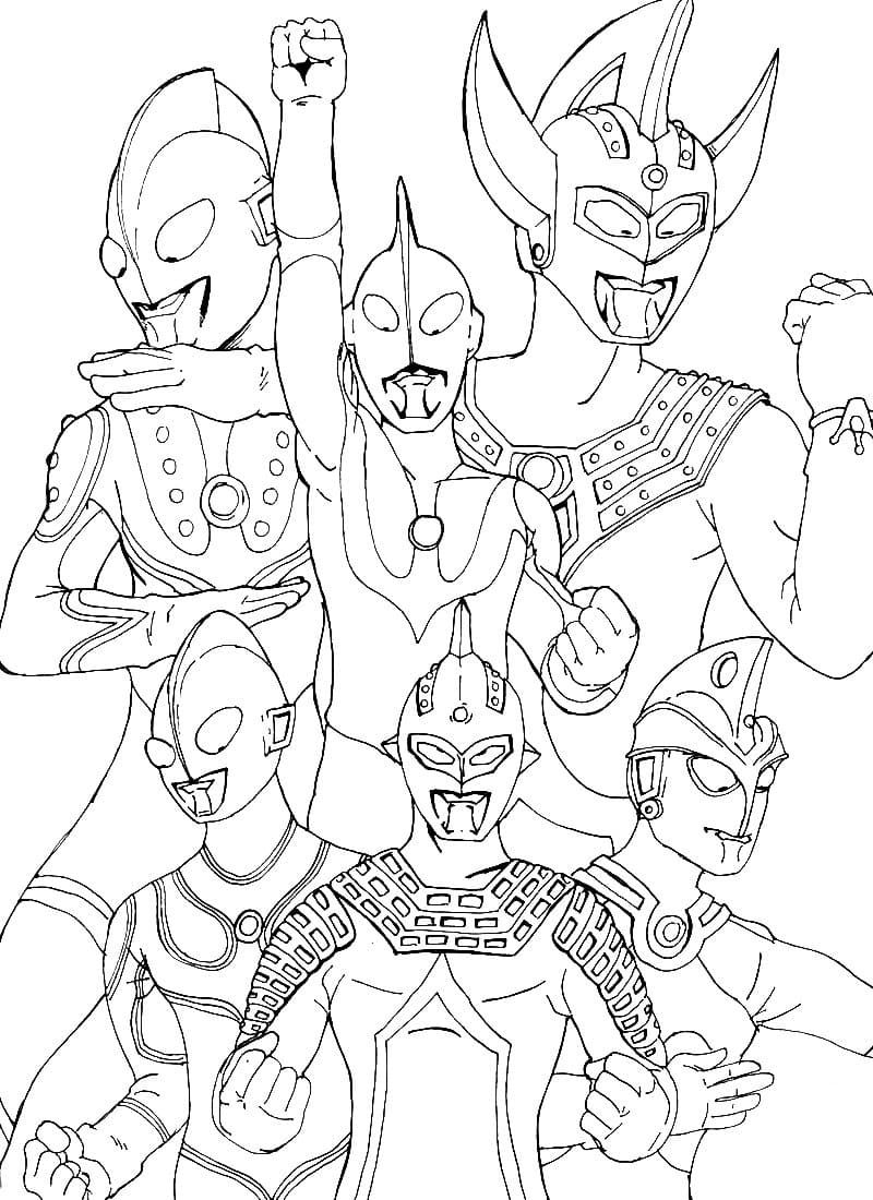 Çocuklar İçin Ultraman Boyama Sayfaları 