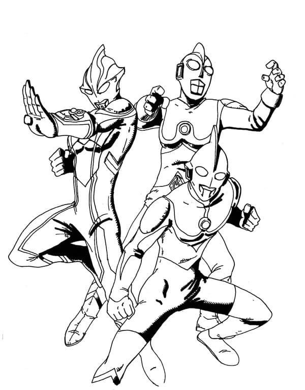 Çocuklar İçin Ultraman Boyama Sayfaları 
