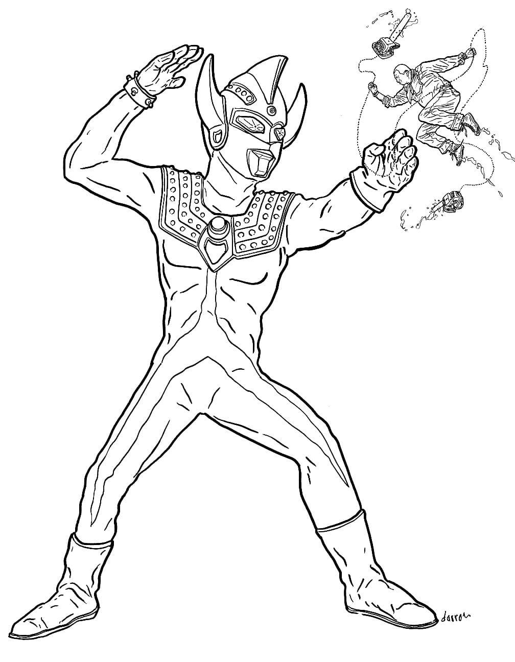 Çocuklar İçin Ultraman Boyama Sayfaları 