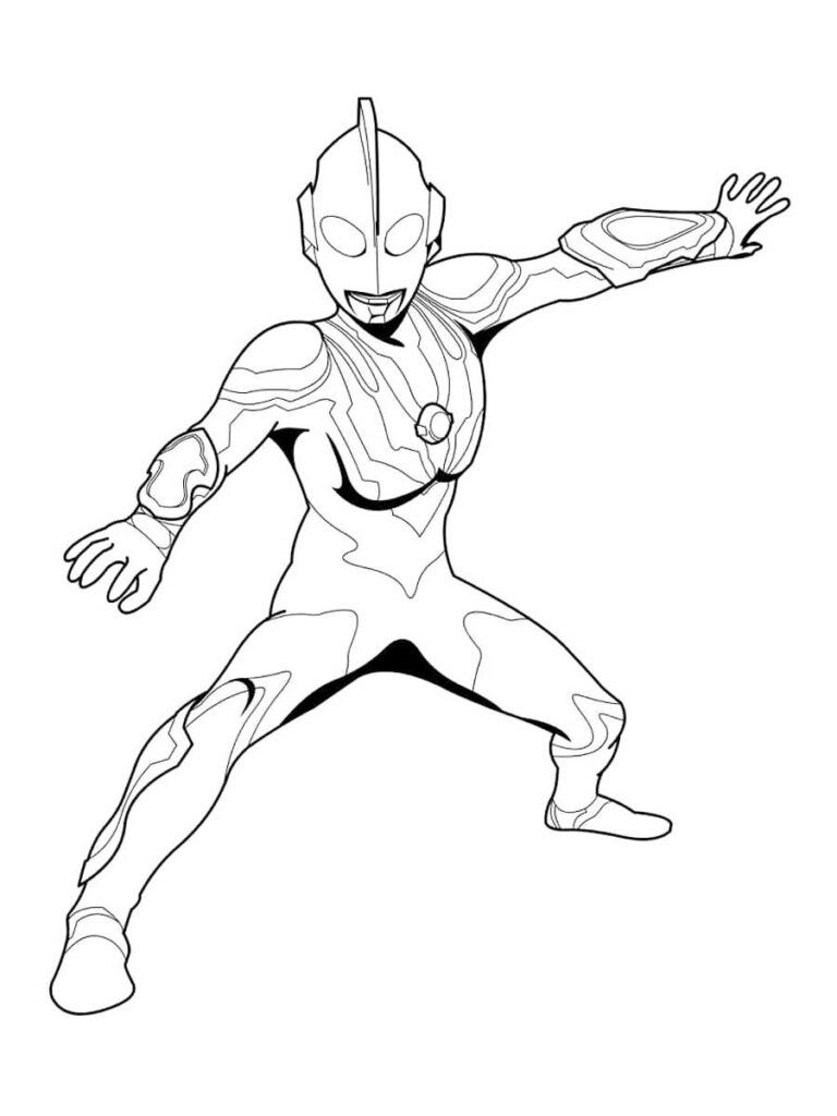 Çocuklar İçin Ultraman Boyama Sayfaları 