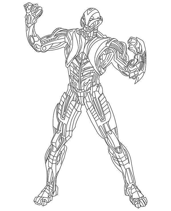 Çocuklar İçin Ultron Boyama Sayfaları 