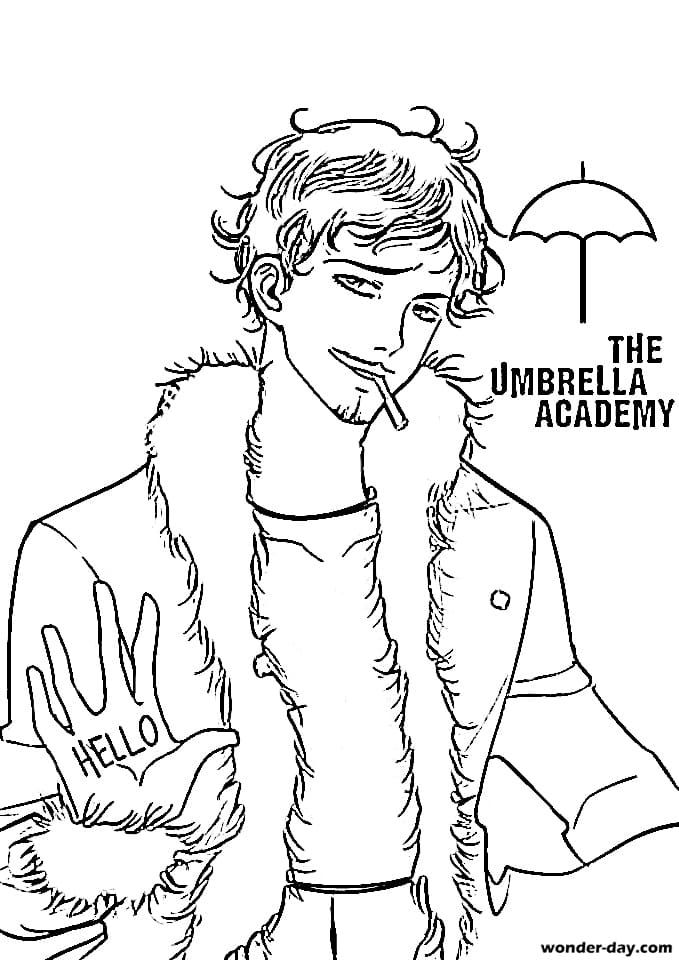 Çocuklar İçin Umbrella Academy Boyama Sayfaları 