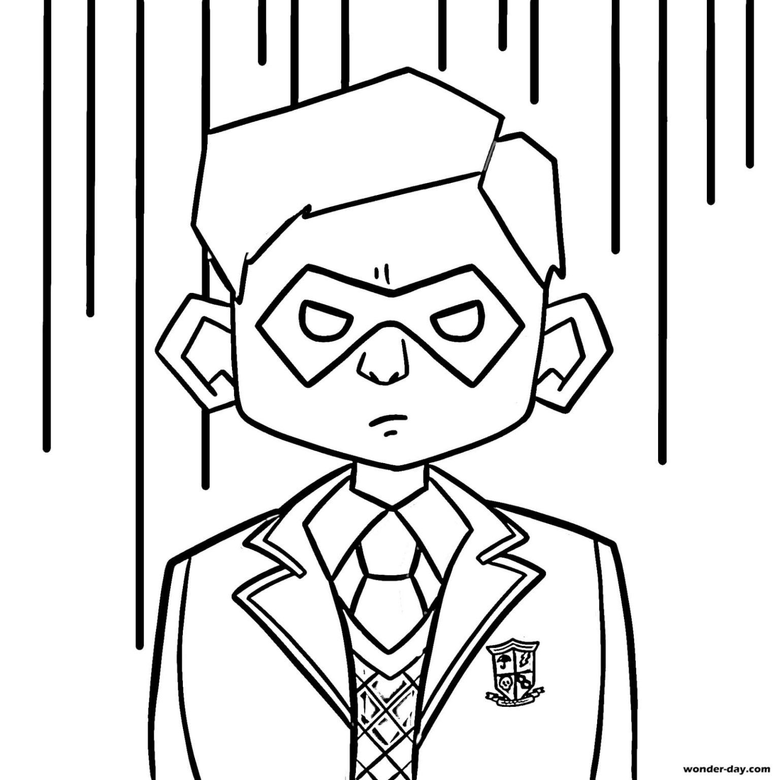 Çocuklar İçin Umbrella Academy Boyama Sayfaları 