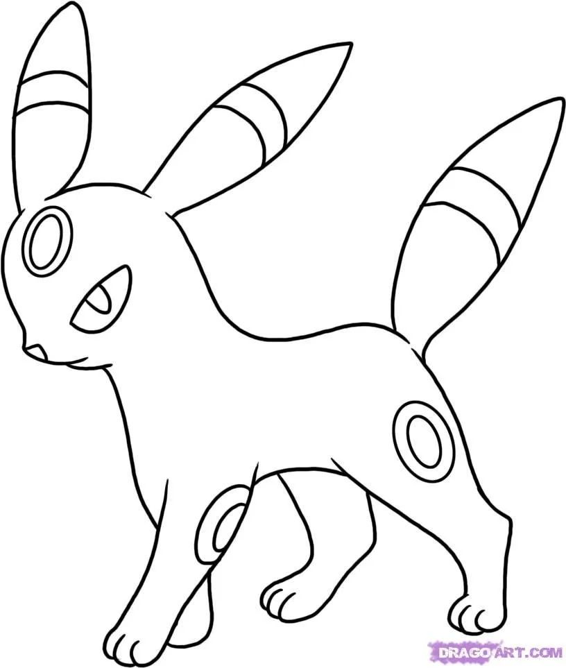 Çocuklar İçin Umbreon Boyama Sayfaları 