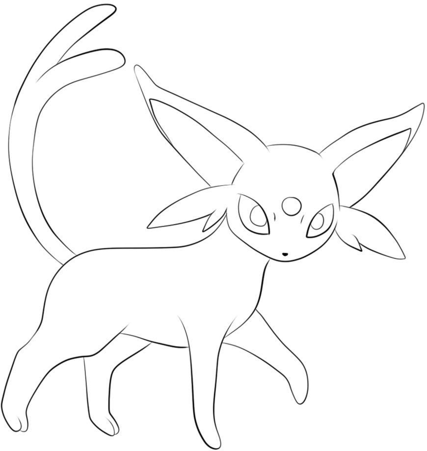 Çocuklar İçin Umbreon Boyama Sayfaları 