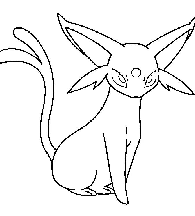 Çocuklar İçin Umbreon Boyama Sayfaları 