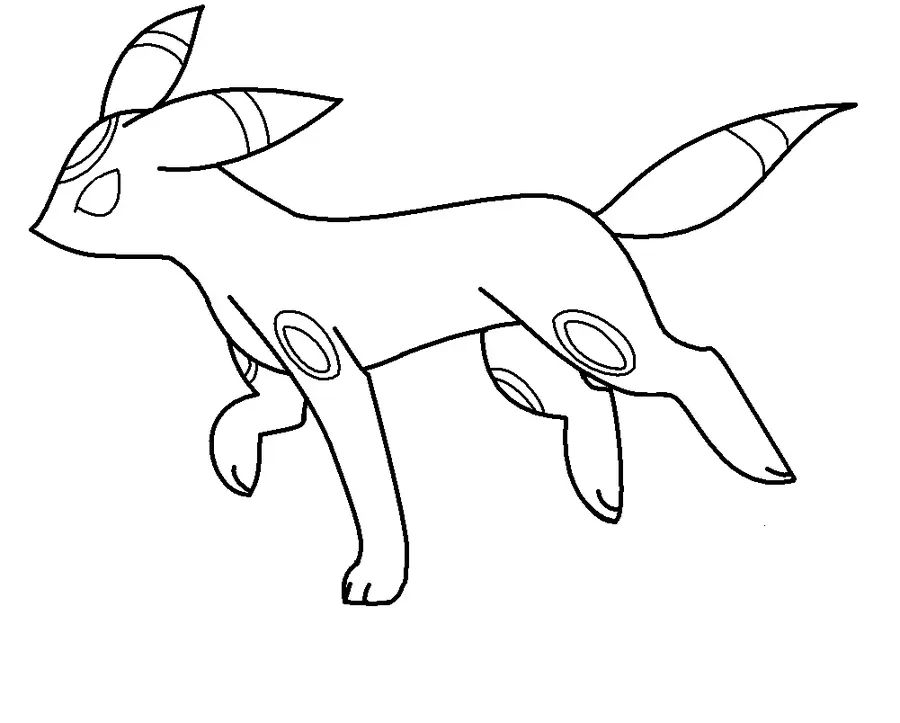 Çocuklar İçin Umbreon Boyama Sayfaları 