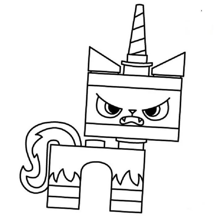 Çocuklar İçin Unicorn Kedi Boyama Sayfaları 