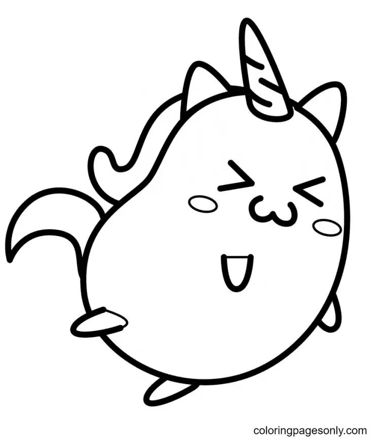 Çocuklar İçin Unicorn Kedi Boyama Sayfaları 