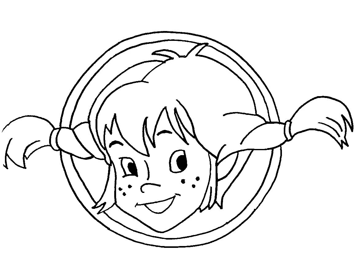 Çocuklar İçin Uzun Çorap Pippi Boyama Sayfaları 