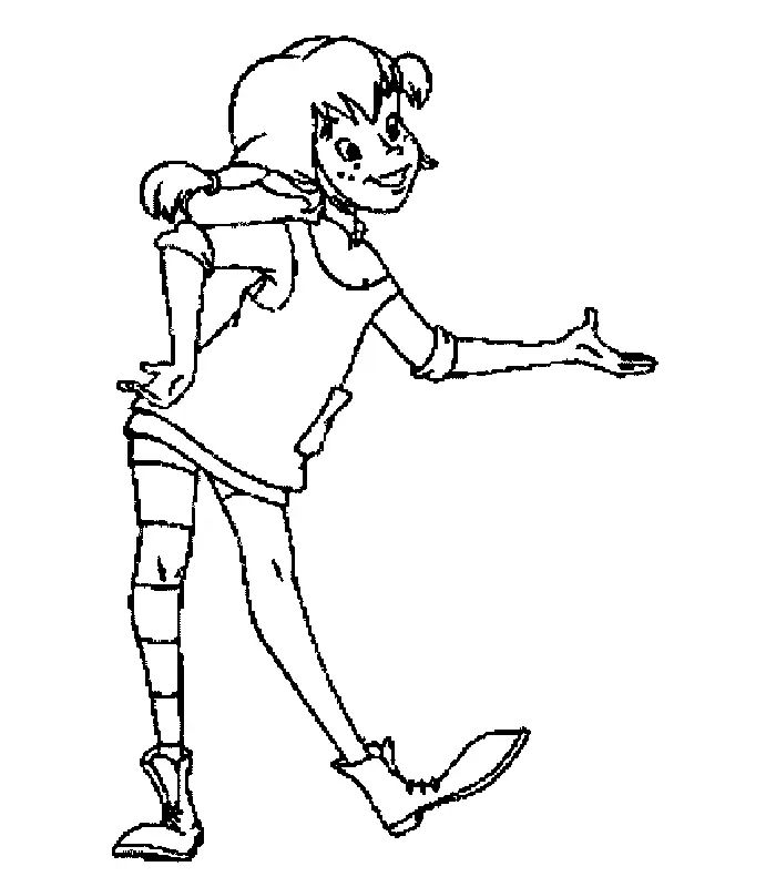 Çocuklar İçin Uzun Çorap Pippi Boyama Sayfaları 