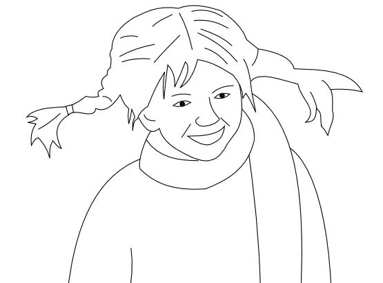 Çocuklar İçin Uzun Çorap Pippi Boyama Sayfaları 