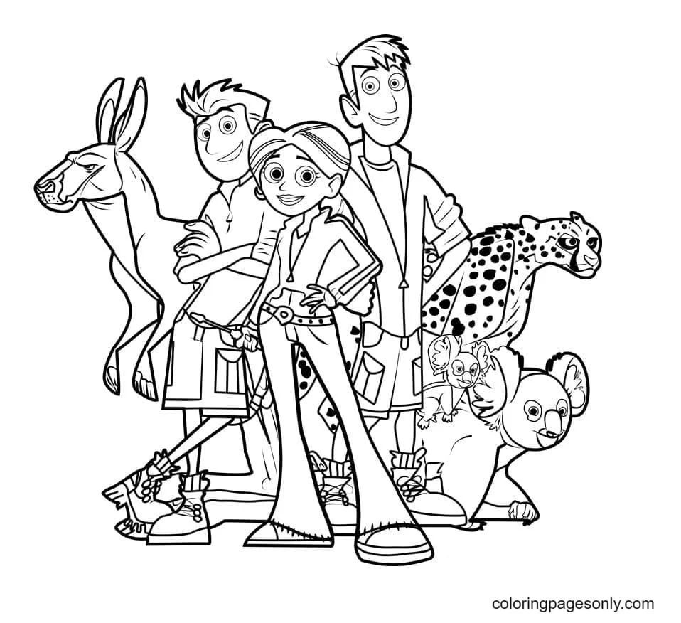 Çocuklar İçin Vahşi Kratts Boyama Sayfaları 