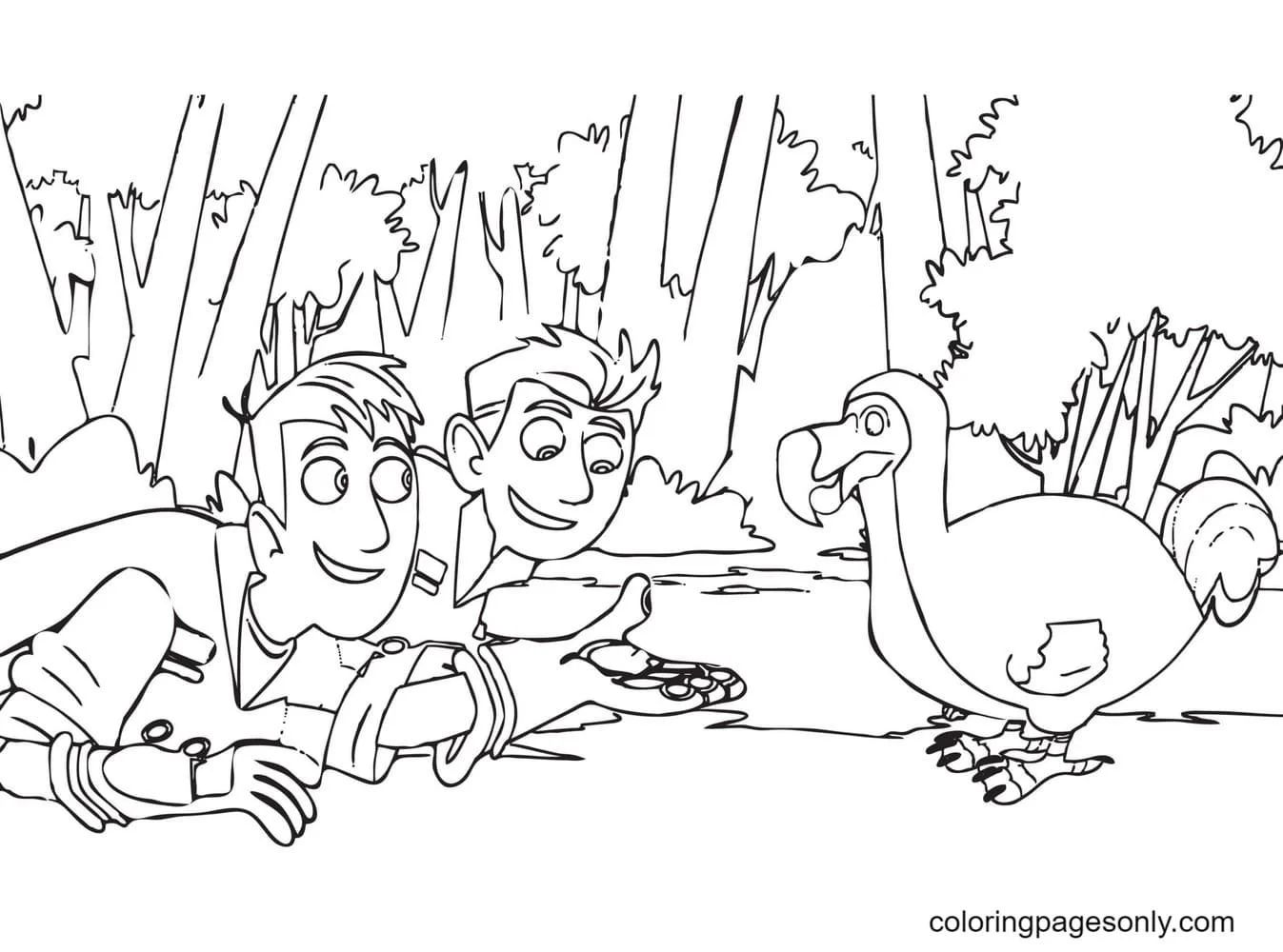 Çocuklar İçin Vahşi Kratts Boyama Sayfaları 