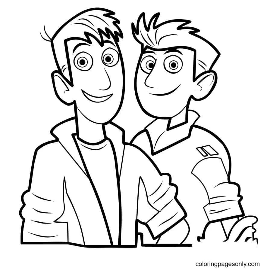 Çocuklar İçin Vahşi Kratts Boyama Sayfaları 
