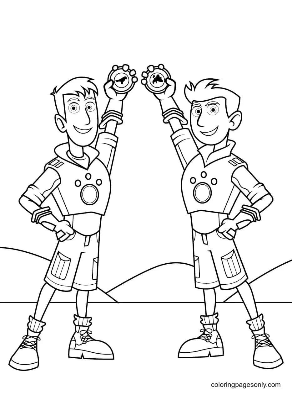 Çocuklar İçin Vahşi Kratts Boyama Sayfaları 