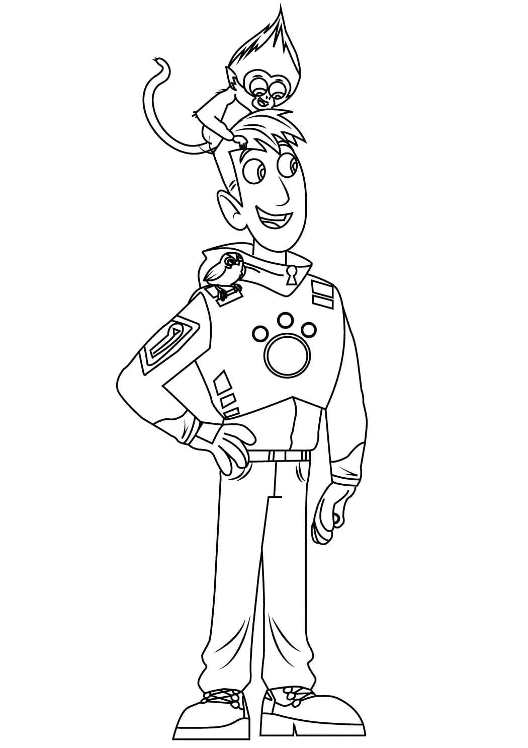 Çocuklar İçin Vahşi Kratts Boyama Sayfaları 