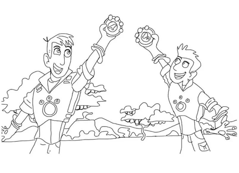 Çocuklar İçin Vahşi Kratts Boyama Sayfaları 