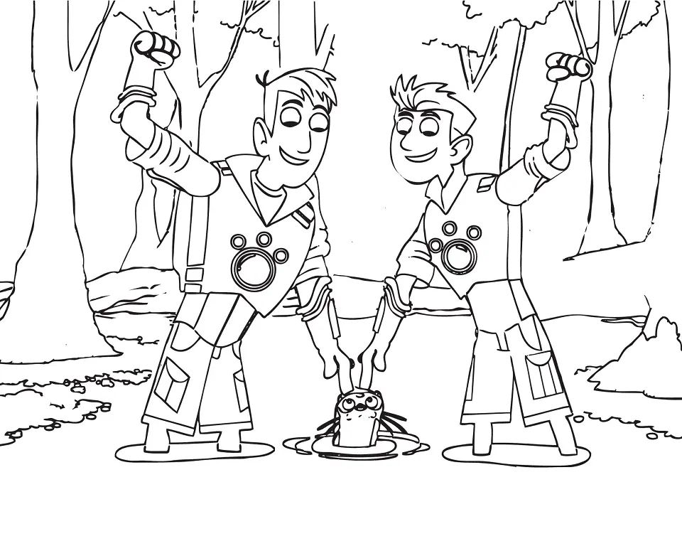 Çocuklar İçin Vahşi Kratts Boyama Sayfaları 