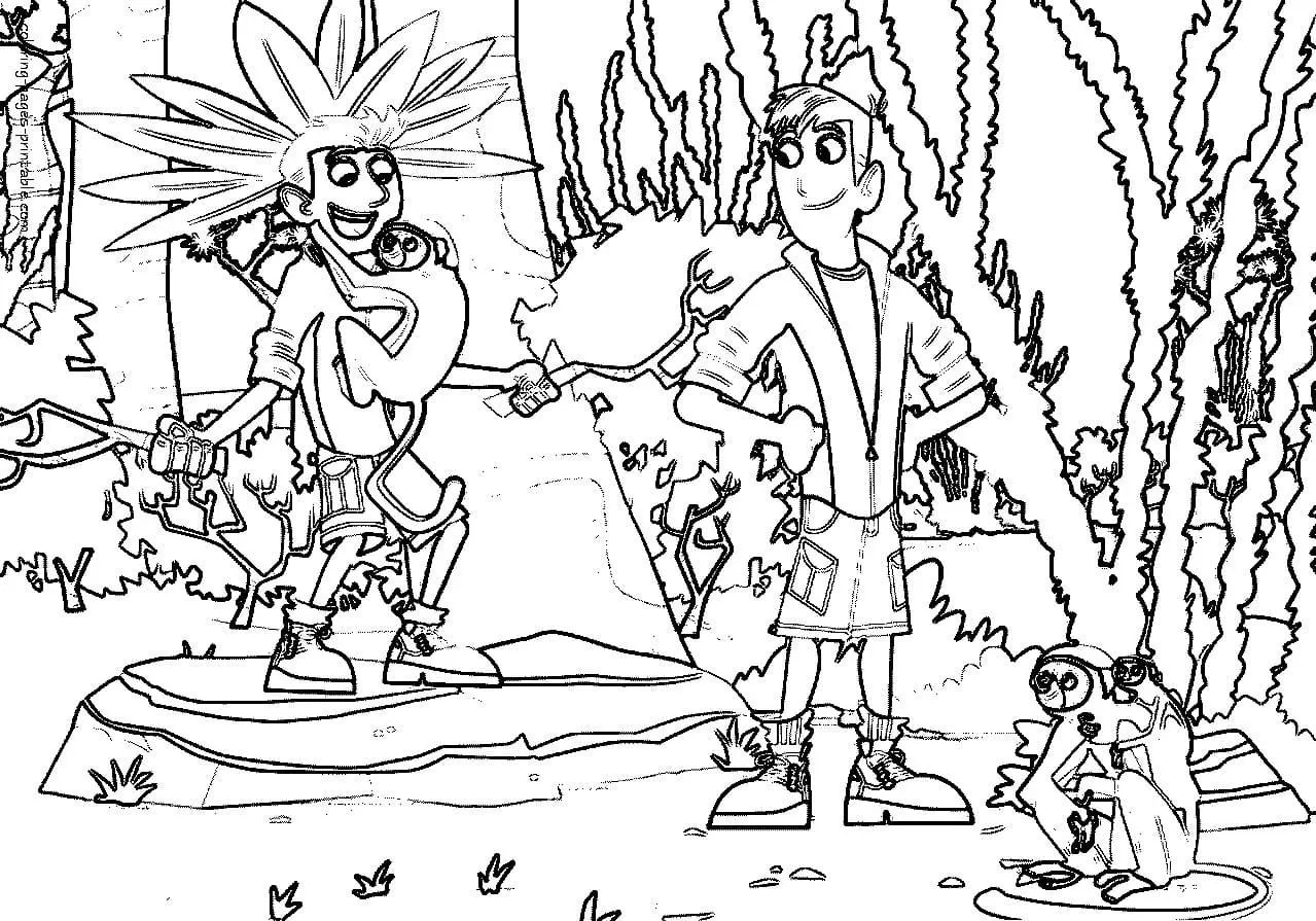 Çocuklar İçin Vahşi Kratts Boyama Sayfaları 
