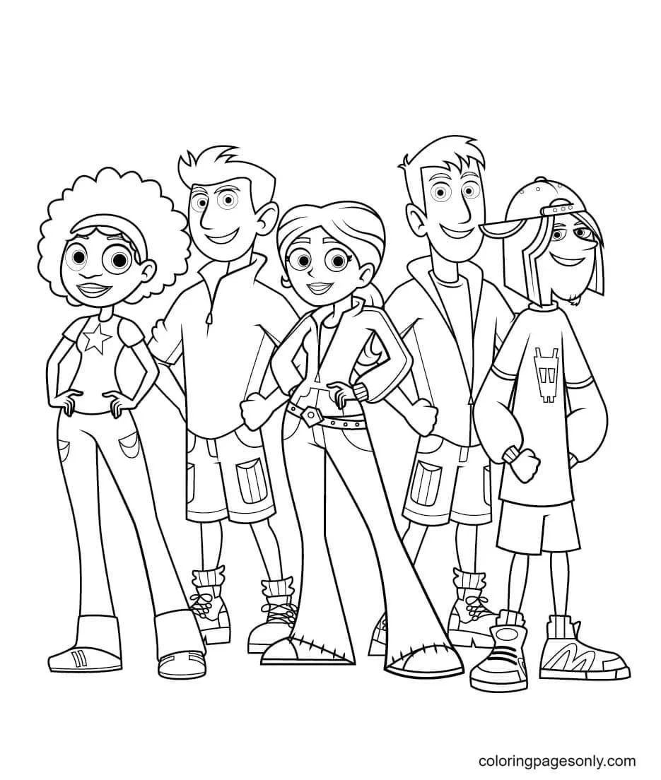 Çocuklar İçin Vahşi Kratts Boyama Sayfaları 
