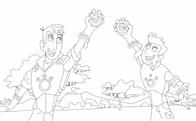 Çocuklar İçin Vahşi Kratts Boyama Sayfaları 